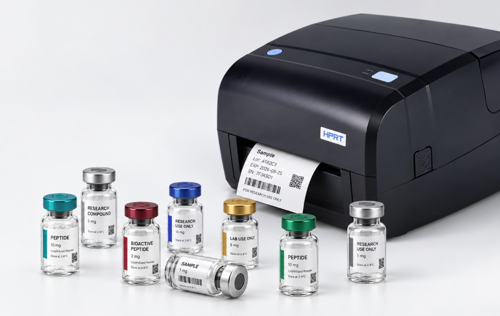 iDPRT vial label printer for small-batch lab labeling